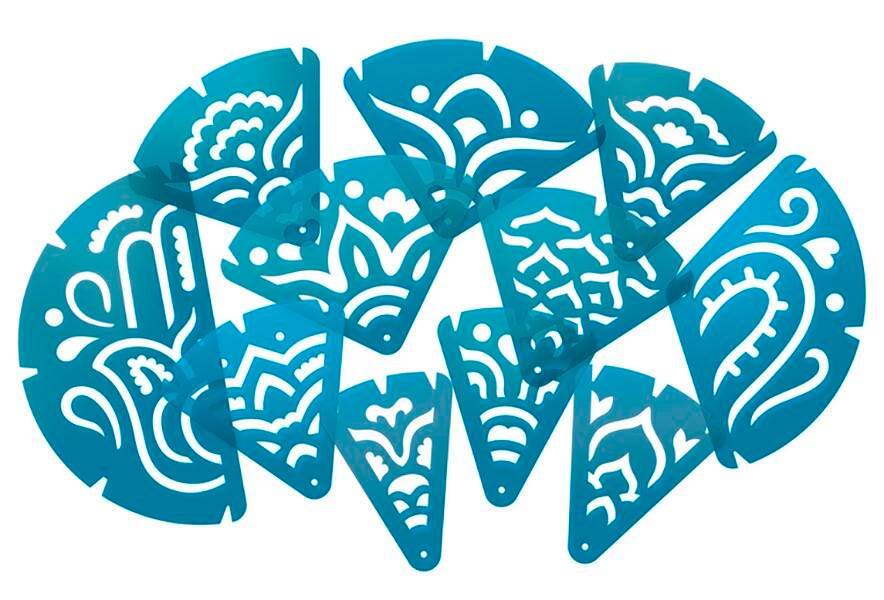 Roylco Mandala Fraction Stencils, Set of 11 2001853